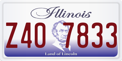 IL license plate Z407833