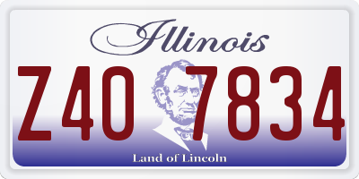 IL license plate Z407834