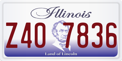IL license plate Z407836