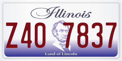 IL license plate Z407837