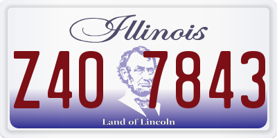 IL license plate Z407843