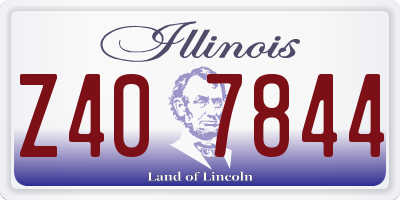 IL license plate Z407844