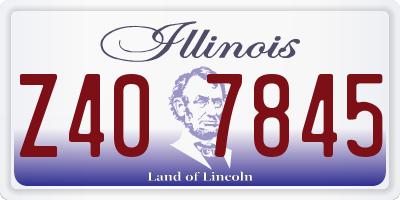IL license plate Z407845
