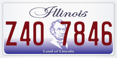 IL license plate Z407846