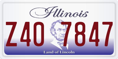 IL license plate Z407847