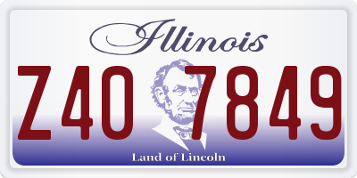 IL license plate Z407849