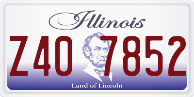 IL license plate Z407852