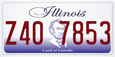 IL license plate Z407853