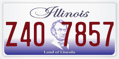 IL license plate Z407857