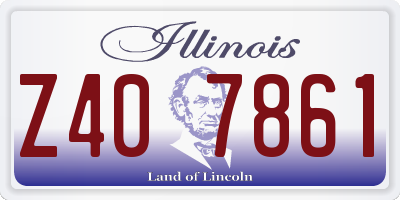 IL license plate Z407861
