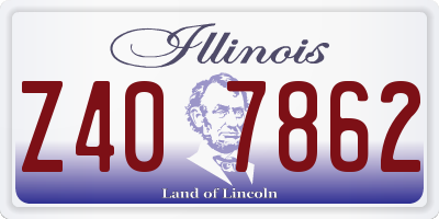 IL license plate Z407862