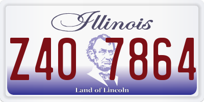 IL license plate Z407864