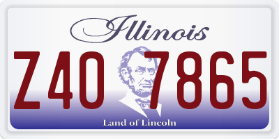 IL license plate Z407865