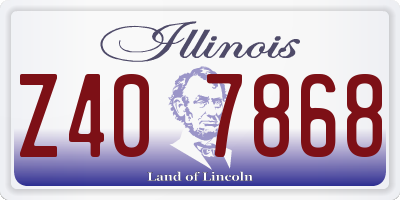 IL license plate Z407868
