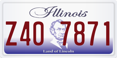 IL license plate Z407871