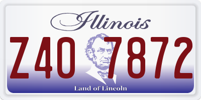 IL license plate Z407872