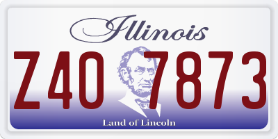 IL license plate Z407873