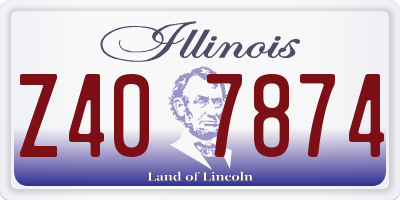 IL license plate Z407874