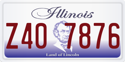 IL license plate Z407876