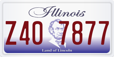IL license plate Z407877