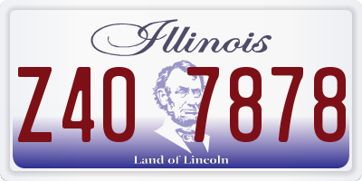 IL license plate Z407878