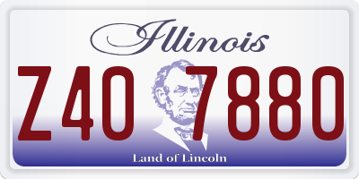 IL license plate Z407880