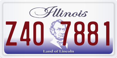 IL license plate Z407881
