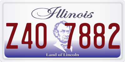 IL license plate Z407882
