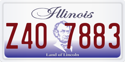 IL license plate Z407883