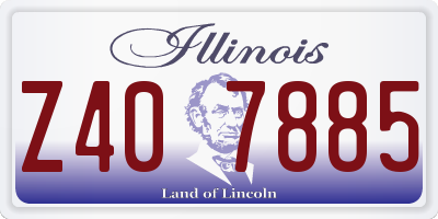 IL license plate Z407885