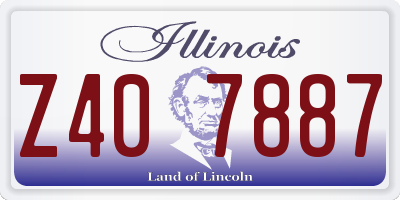 IL license plate Z407887