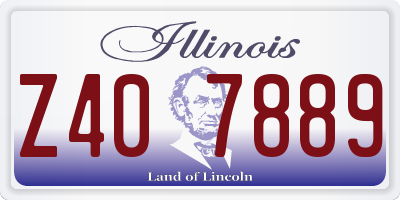 IL license plate Z407889