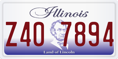 IL license plate Z407894