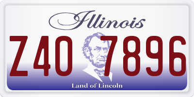 IL license plate Z407896