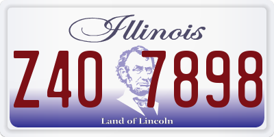 IL license plate Z407898