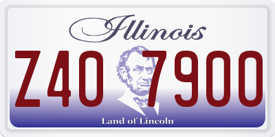 IL license plate Z407900