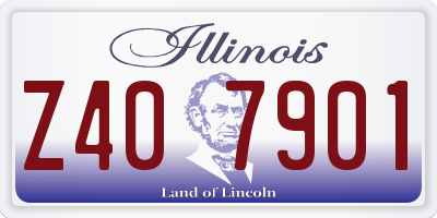 IL license plate Z407901