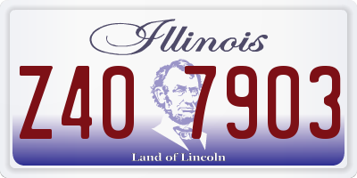 IL license plate Z407903
