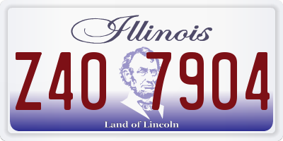 IL license plate Z407904