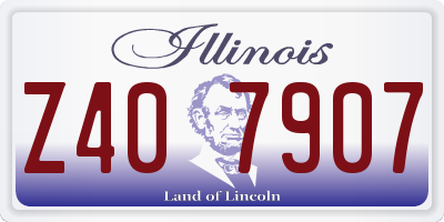 IL license plate Z407907