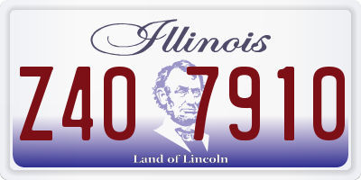 IL license plate Z407910