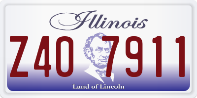 IL license plate Z407911