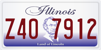 IL license plate Z407912