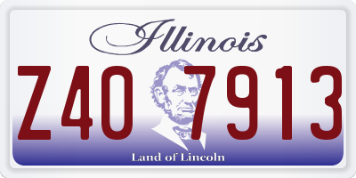IL license plate Z407913
