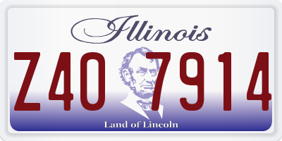 IL license plate Z407914