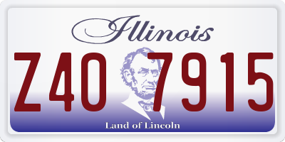 IL license plate Z407915