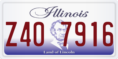 IL license plate Z407916