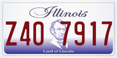 IL license plate Z407917