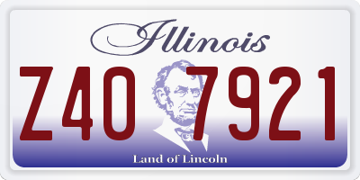 IL license plate Z407921