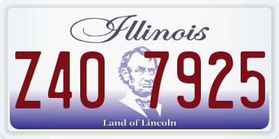 IL license plate Z407925